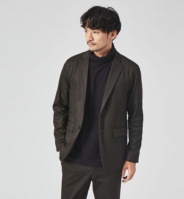 ABAHOUSE「【セットアップ対応】ポンチ ジャケット」|テーラードジャケット|モカ