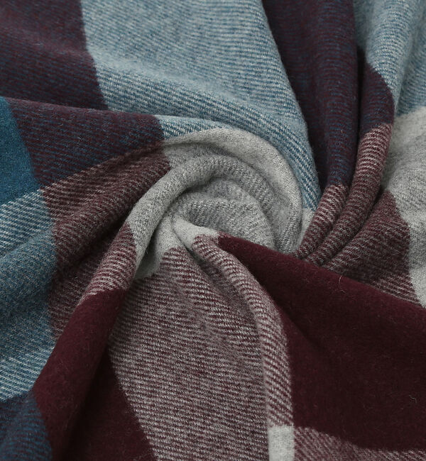 ABAHOUSE「イタリア製 ウール&times;カシミヤ チェック柄 マフラー 50&times;190」|マフラー|