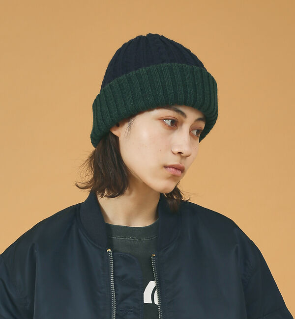 ABAHOUSE「【RUBEN/ルーベン】RIVERSIBLE RIB WATCH CAP /リバ」|その他|グリーン