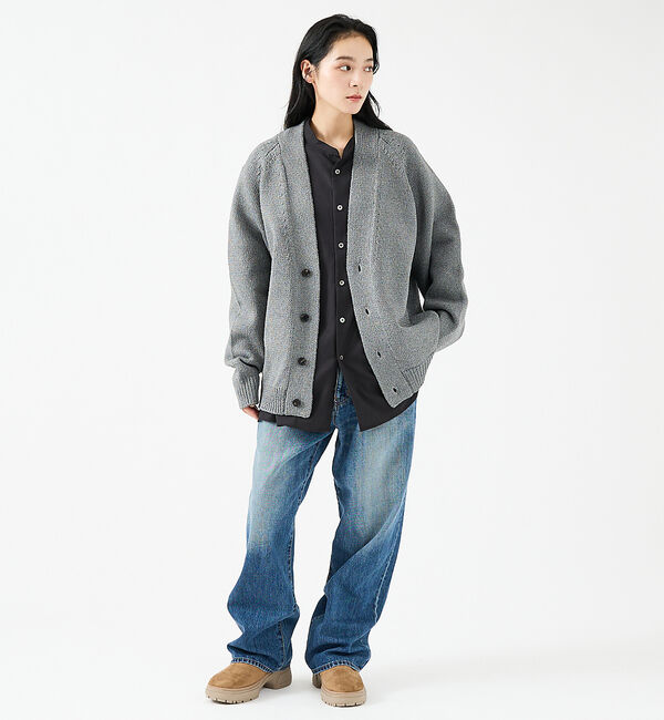 ABAHOUSE「【FORTUNA/フォルトゥナ】ECOTEC-Knit /オーバーサイズ カーデ」|カーディガン|