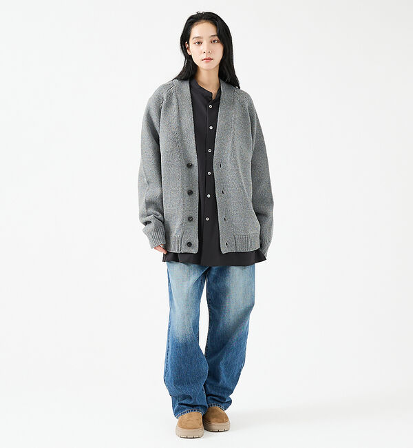 ABAHOUSE「【FORTUNA/フォルトゥナ】ECOTEC-Knit /オーバーサイズ カーデ」|カーディガン|