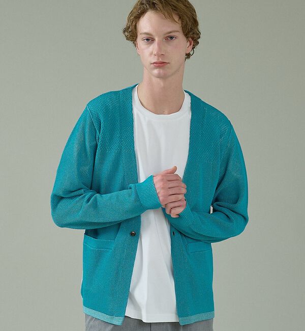 ABAHOUSE「KNIT COLLAR コットンポンチ クルーネック半袖Tシャツ / リラックス」|Tシャツ・カットソー|