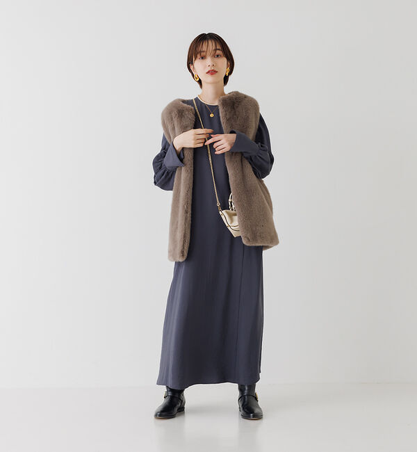 Rouge vif「パフスリーブワンピース」|ワンピース|