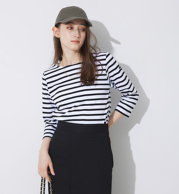 Rouge vif「【CHANTE CLAIR/シャントクレール】ボーダーロンT」|Tシャツ・カットソー|