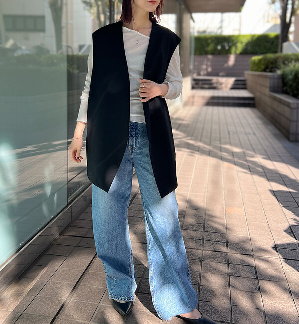 Rouge vif「【セットアップ対応】ノーカラー  ジレジャケット」|ベスト・ジレ|