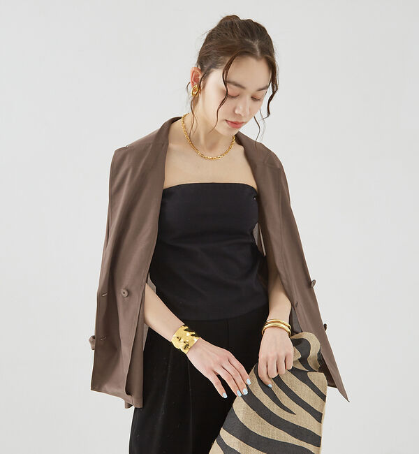 Rouge vif「パット付きベアトップサロペット」|オールインワン|