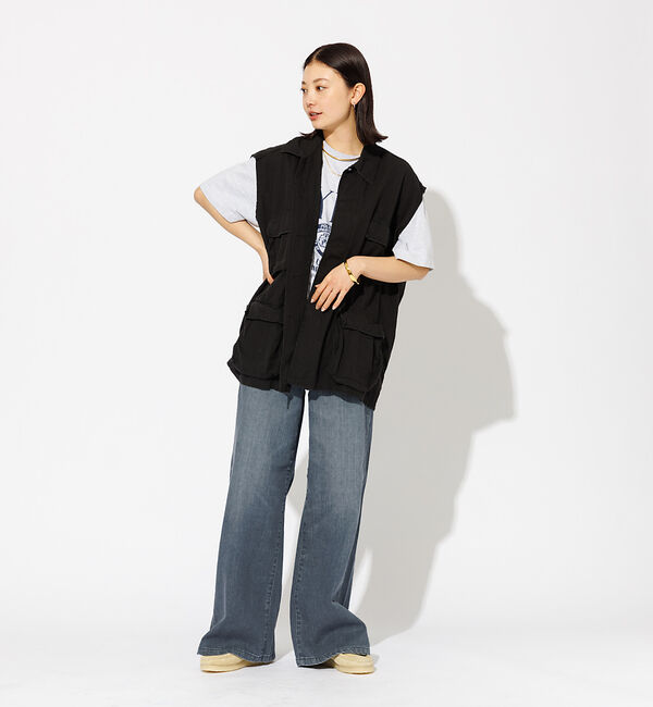 Rouge vif「【SOMETHING/サムシング】LISA ワイド デニムパンツ【WEB限定】」|デニム|