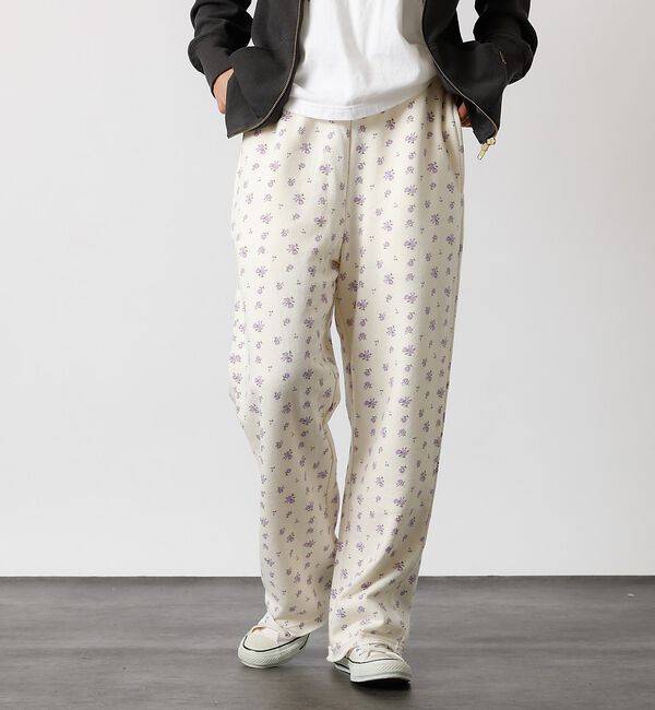 Rouge vif「【JEMORGAN/ジェーイーモーガン】ガーゼ裏毛花柄ロングパンツ/JF228-」|その他|ホワイト系その他3