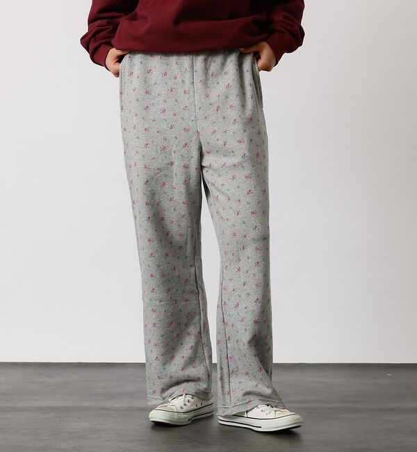 Rouge vif「【JEMORGAN/ジェーイーモーガン】ガーゼ裏毛花柄ロングパンツ/JF228-」|その他|グレー系その他2