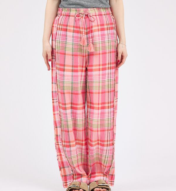 Rouge vif「【Le Melange/ル・メランジュ】総柄イージーパンツ/チェック柄/バルーン」|その他|