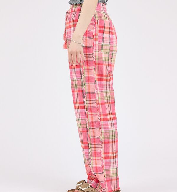 Rouge vif「【Le Melange/ル・メランジュ】総柄イージーパンツ/チェック柄/バルーン」|その他|