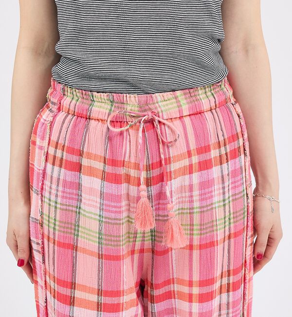 Rouge vif「【Le Melange/ル・メランジュ】総柄イージーパンツ/チェック柄/バルーン」|その他|