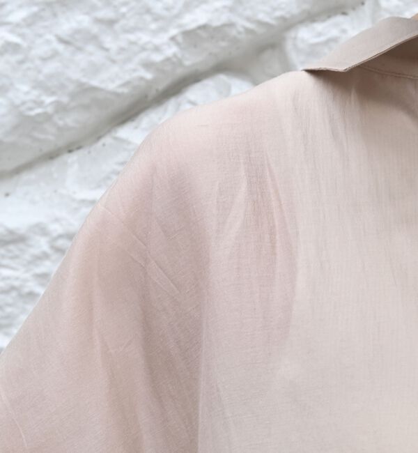 qualite「【大人シアーシャツ】バックスリットシアーシャツ」|シャツ・ブラウス|