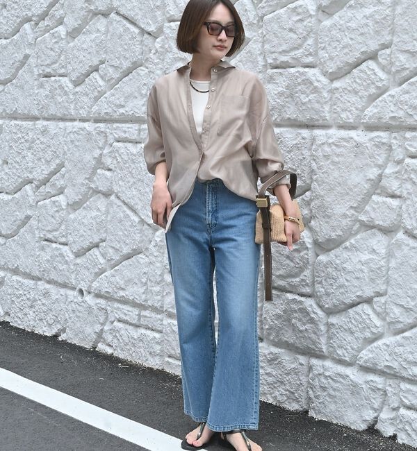 qualite「【大人シアーシャツ】バックスリットシアーシャツ」|シャツ・ブラウス|