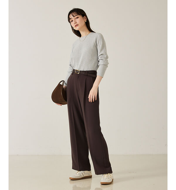 qualite「【セットアップ対応】センタープレスストレートパンツ」|その他|