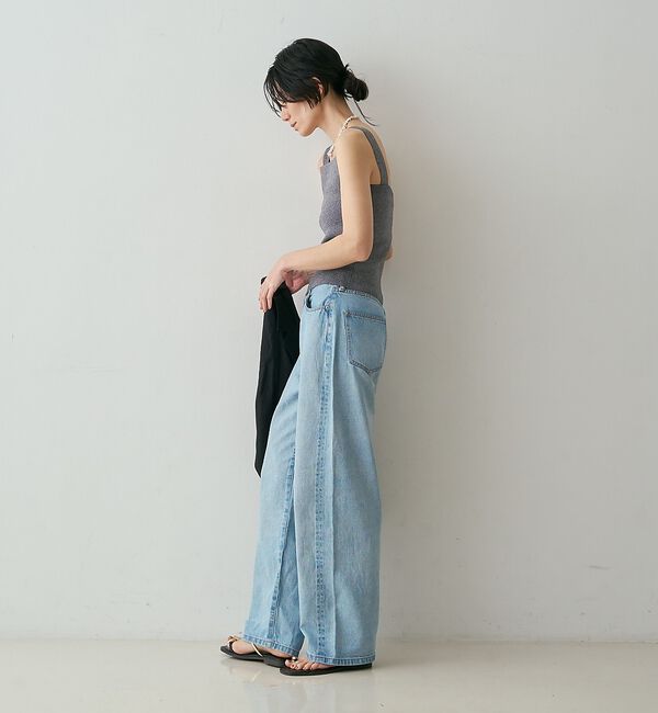 qualite「【接触冷感・セットアップ対応】レーヨンストレッチニットノースリーブ【予約】」|キャミソール|