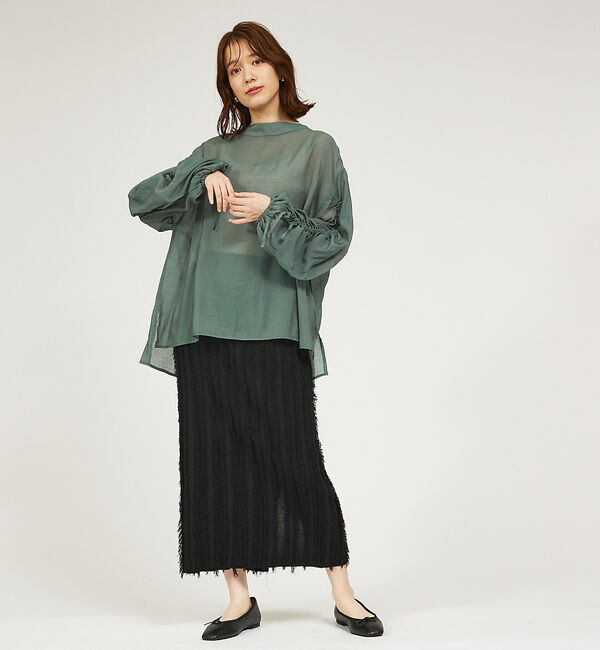 abahouse mavie「【WEB Domani掲載】【セットアップ対応】フリンジニットタイトスカート」|スカート|