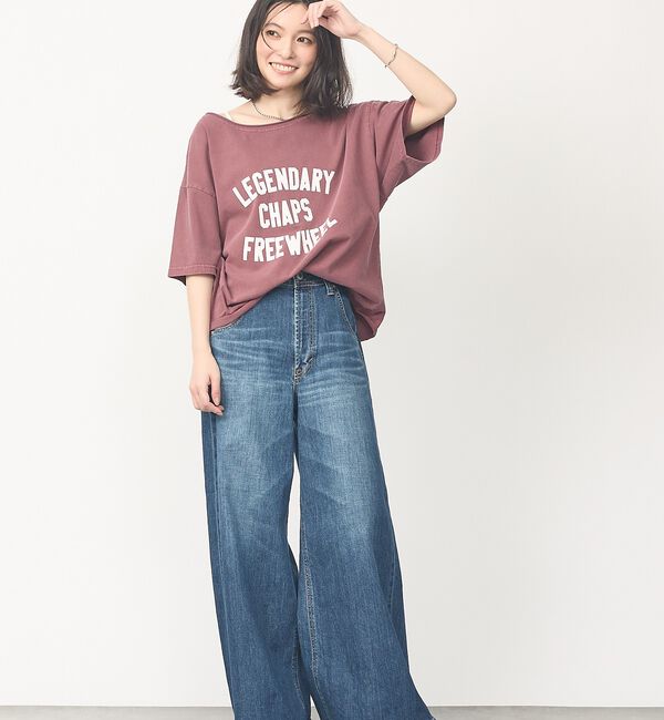 abahouse mavie「【SOMETHING】LISAスーパーワイドパンツ/デニム/シーズンレス」|デニム|