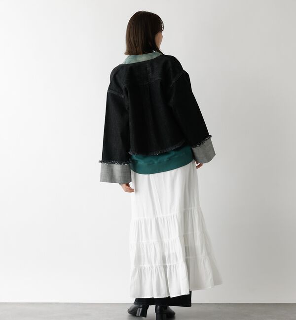 abahouse mavie「【EDWIN】ロールアップデニムジャケット/春服/Gジャン/ノーカラー/ショート」|その他|