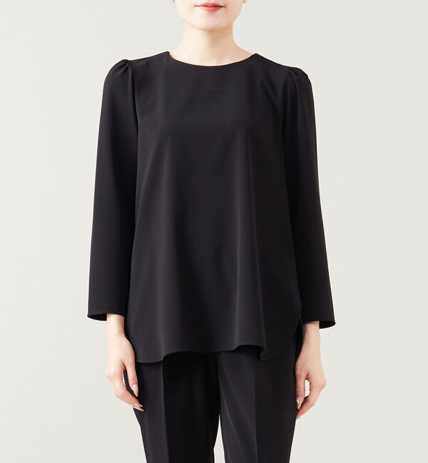 TIARA「パフスリーブオーバーブラウス（セットアップ対応）」|シャツ・ブラウス|ブラック