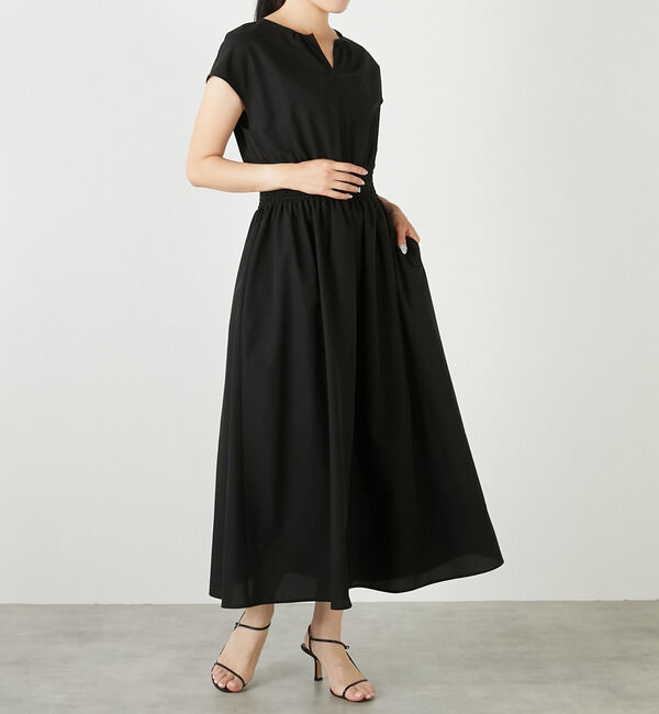 TIARA「スキッパーワンピース」|ワンピース|ブラック