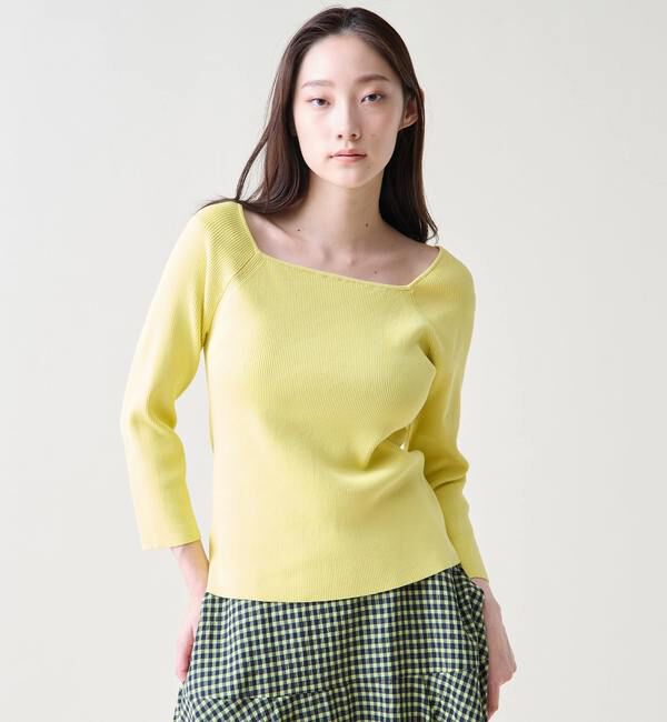 TIARA「スクエアネックリブニット」|ニット・セーター|