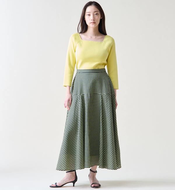 TIARA「スクエアネックリブニット」|ニット・セーター|