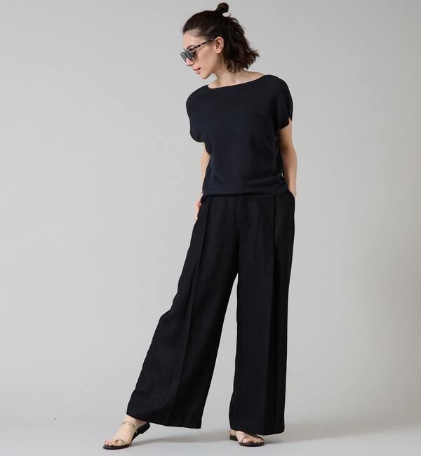 Liesse「《定番》麻調タックワイドパンツ」|その他|