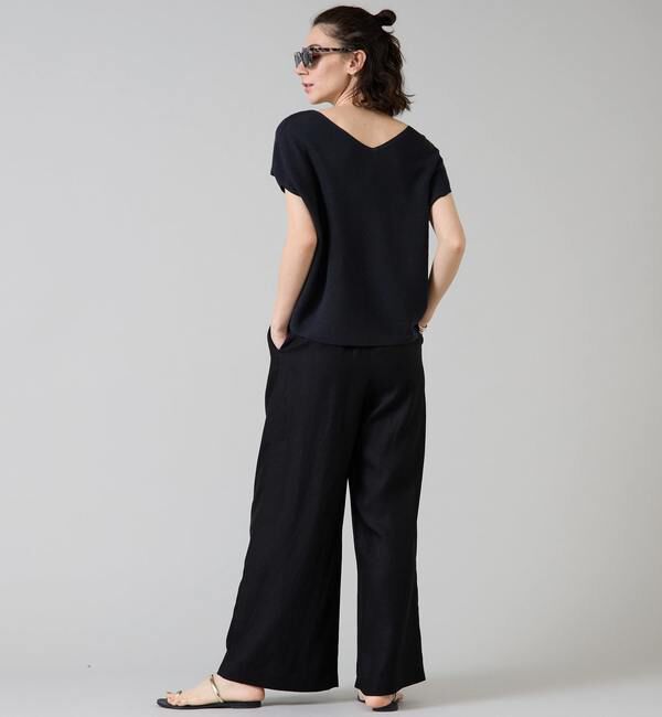 Liesse「《定番》麻調タックワイドパンツ」|その他|