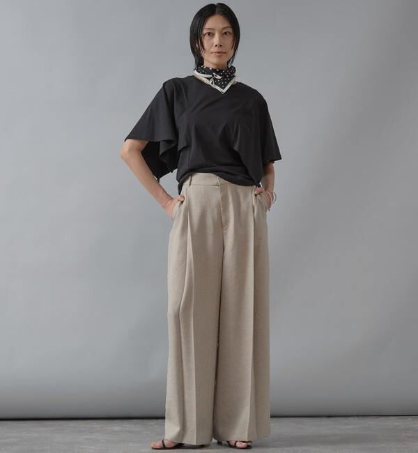 Liesse「《定番》麻調タックワイドパンツ」|その他|