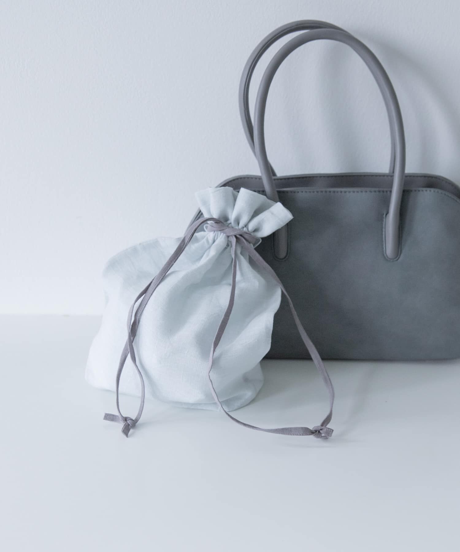 URBAN RESEARCH DOORS「『WEB限定』『別注』miiThaaii&times;DOORS　バイカラーリネン巾着M」|その他|ミント