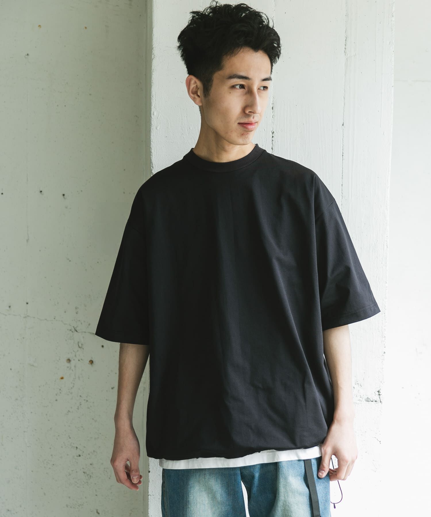 URBAN RESEARCH DOORS「URD Drawstring Short-Sleeve T-shirts」|Tシャツ・カットソー|