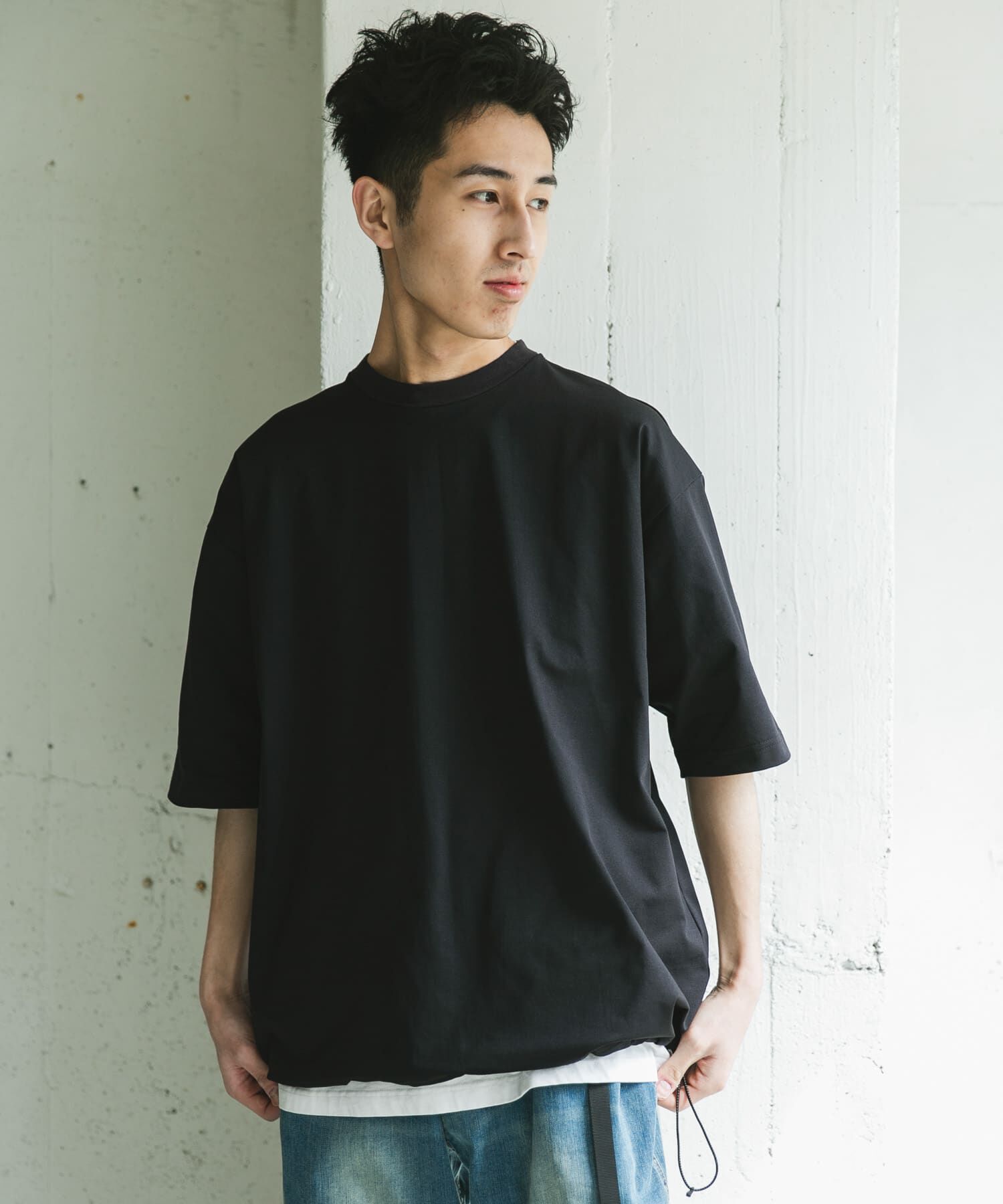 URBAN RESEARCH DOORS「URD Drawstring Short-Sleeve T-shirts」|Tシャツ・カットソー|