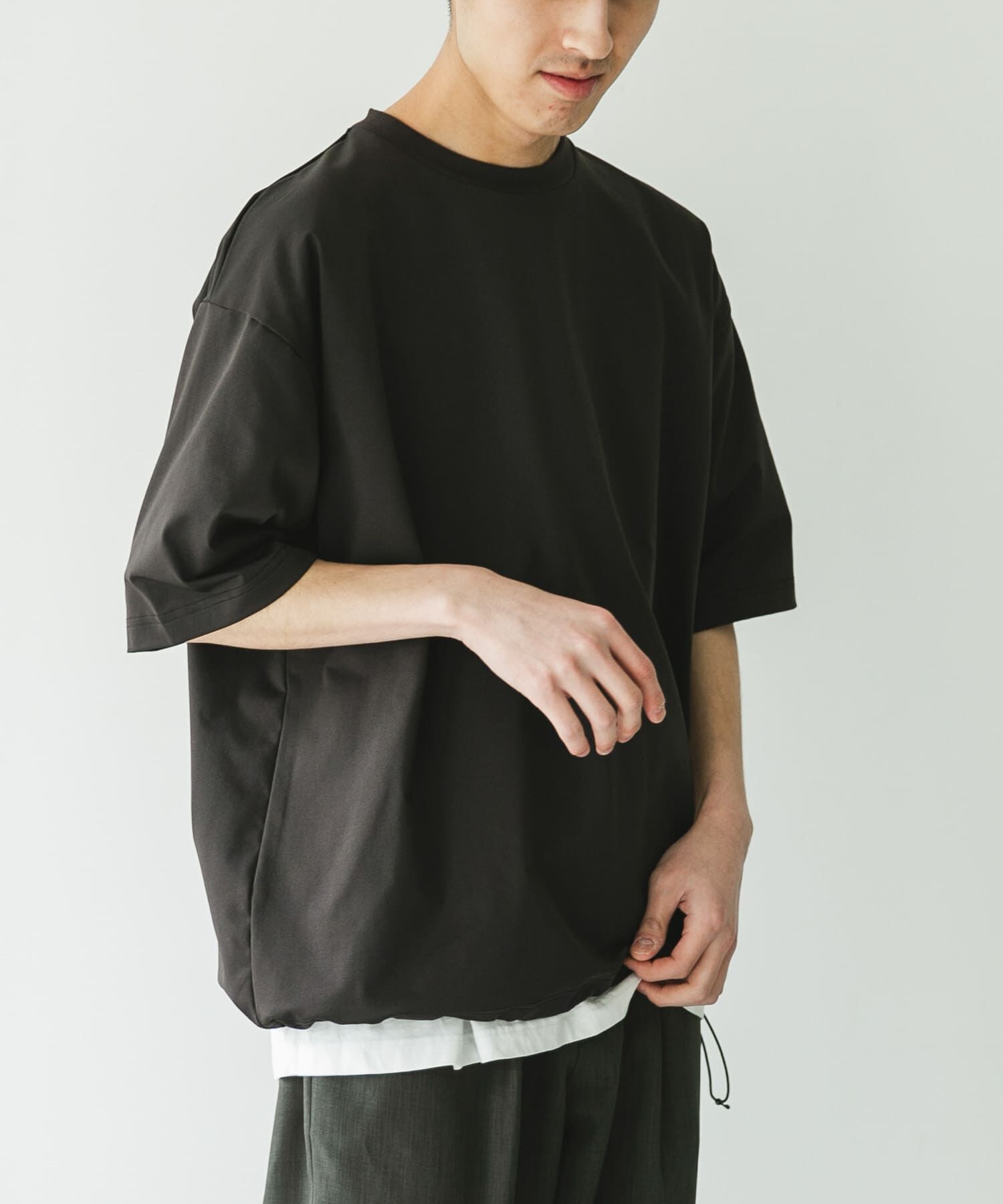 URBAN RESEARCH DOORS「URD Drawstring Short-Sleeve T-shirts」|Tシャツ・カットソー|