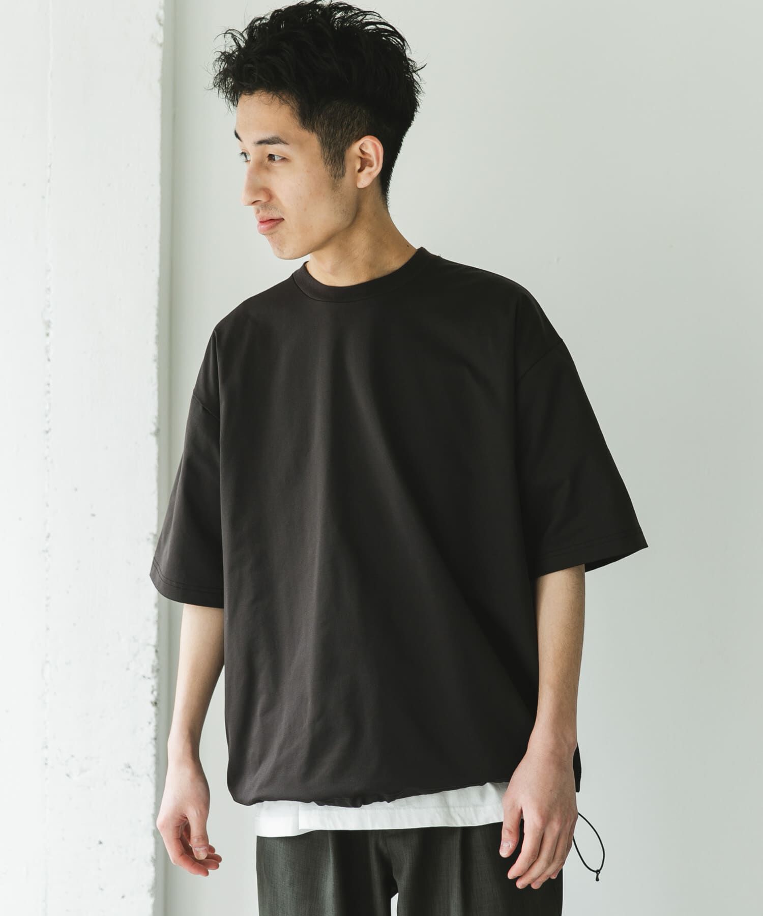 URBAN RESEARCH DOORS「URD Drawstring Short-Sleeve T-shirts」|Tシャツ・カットソー|