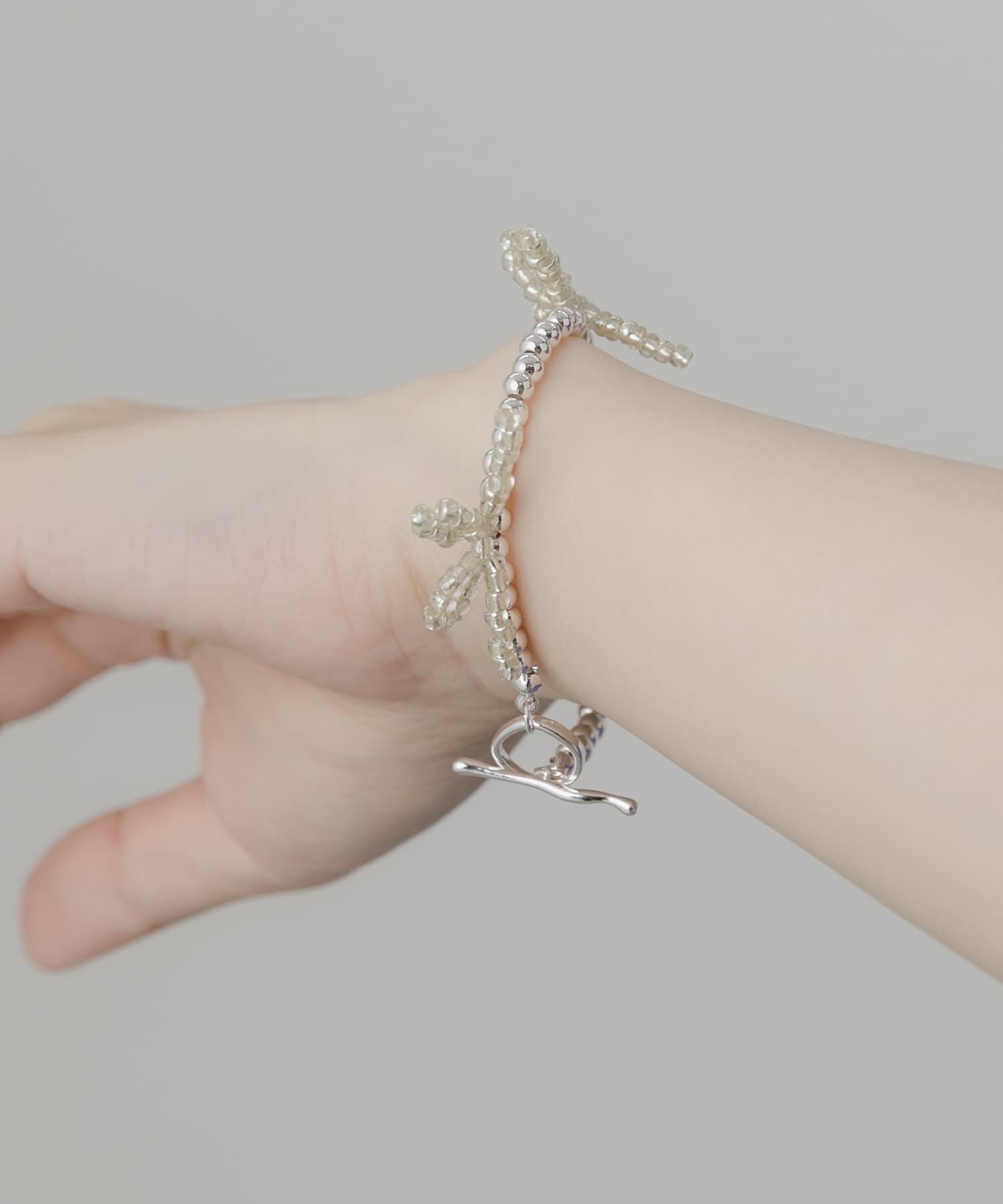 SMELLY「メタルビーズリボンマンテルブレスレット」|ブレスレット・バングル|