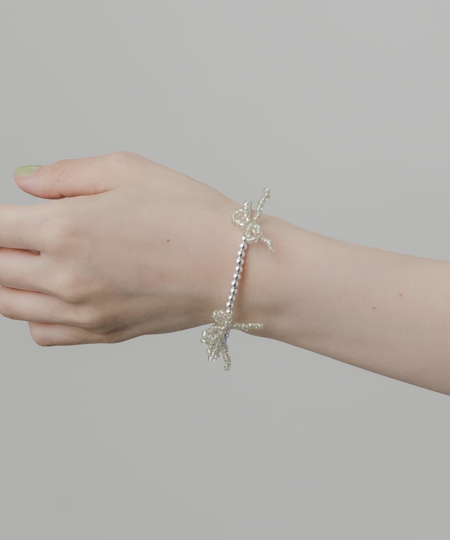 SMELLY「メタルビーズリボンマンテルブレスレット」|ブレスレット・バングル|