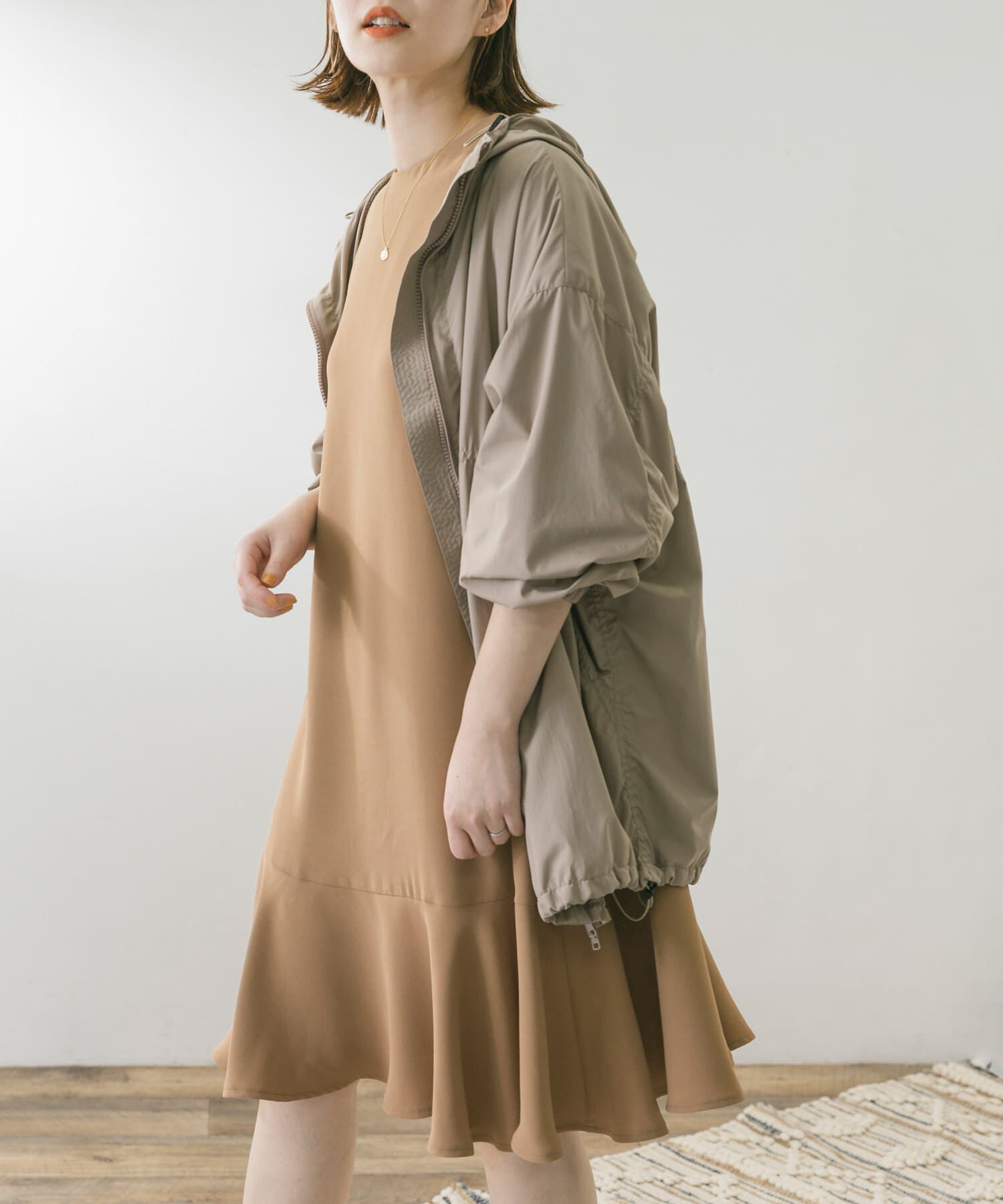 URBAN RESEARCH ROSSO「F by ROSSO　ジョーゼット裾フレアワンピース&there4;」|ワンピース|