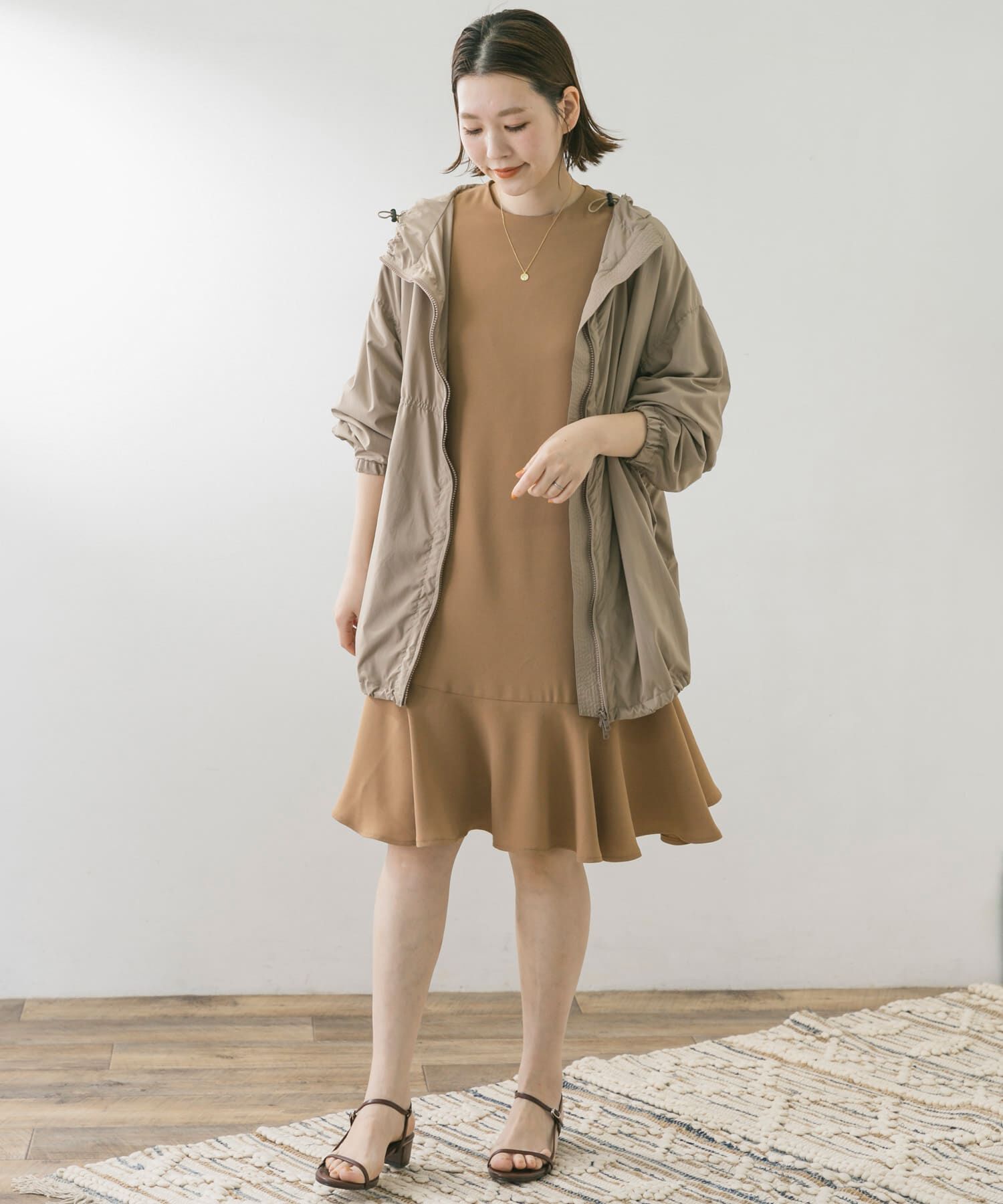 URBAN RESEARCH ROSSO「F by ROSSO　ジョーゼット裾フレアワンピース&there4;」|ワンピース|