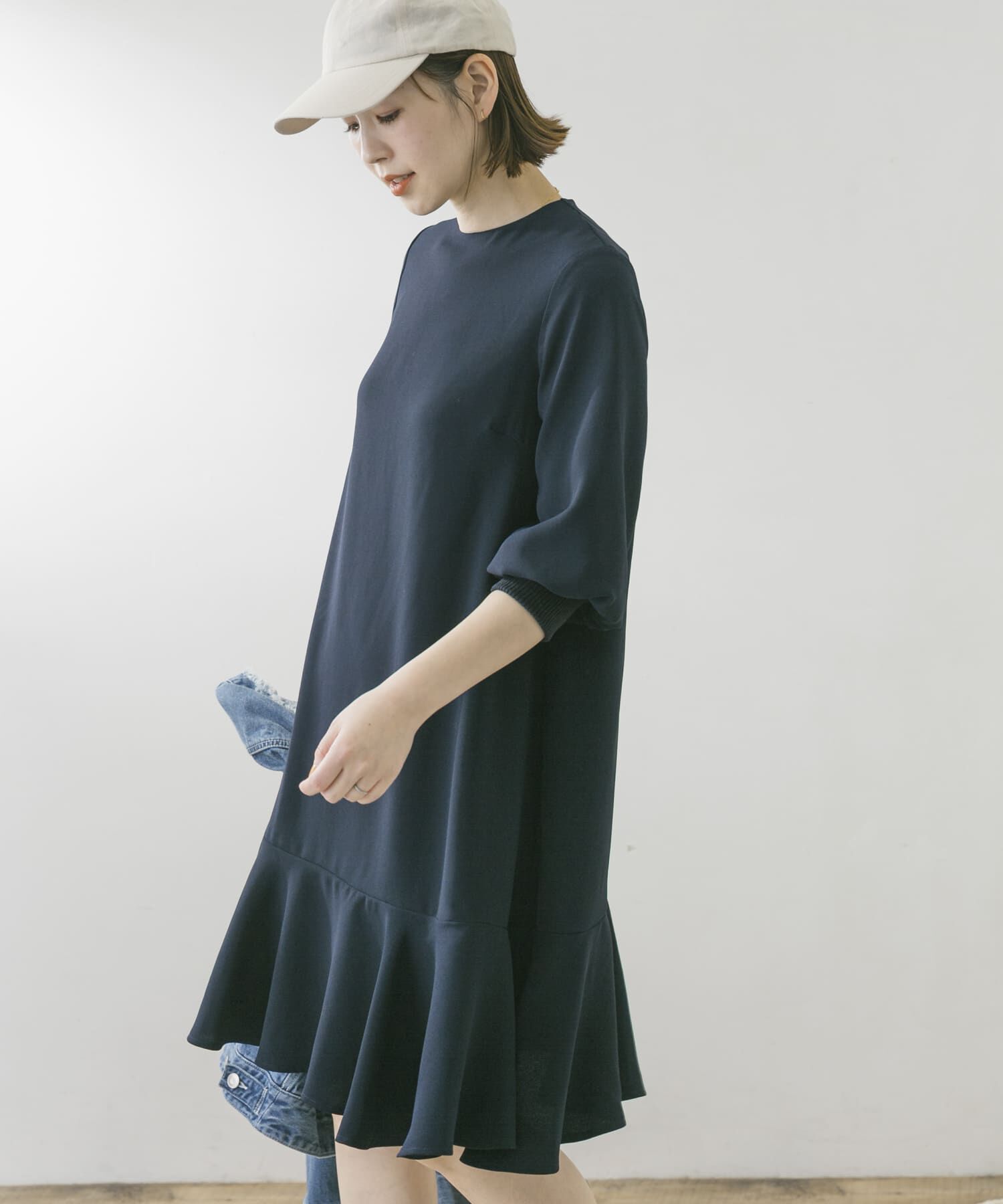 URBAN RESEARCH ROSSO「F by ROSSO　ジョーゼット裾フレアワンピース&there4;」|ワンピース|