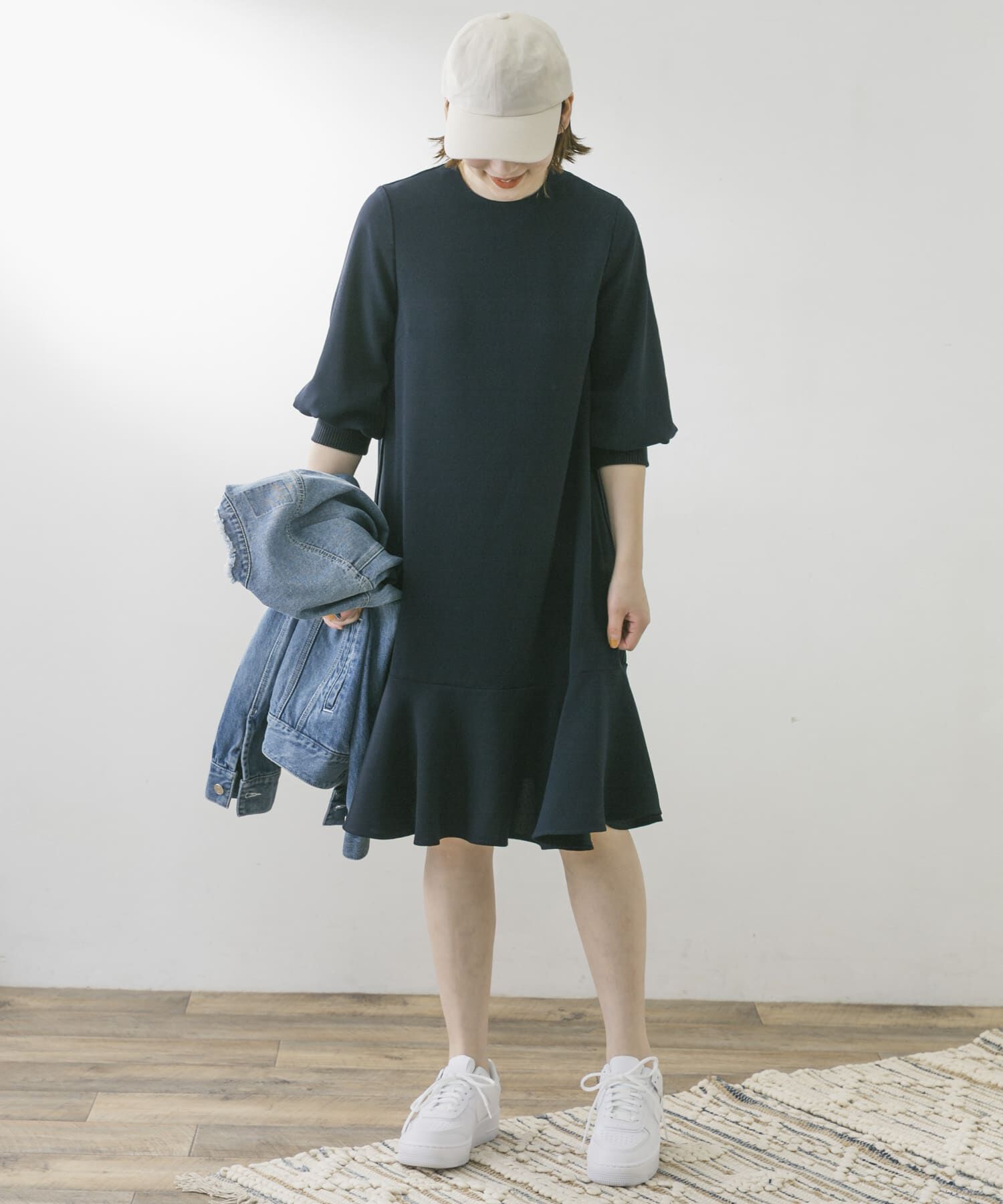 URBAN RESEARCH ROSSO「F by ROSSO　ジョーゼット裾フレアワンピース&there4;」|ワンピース|