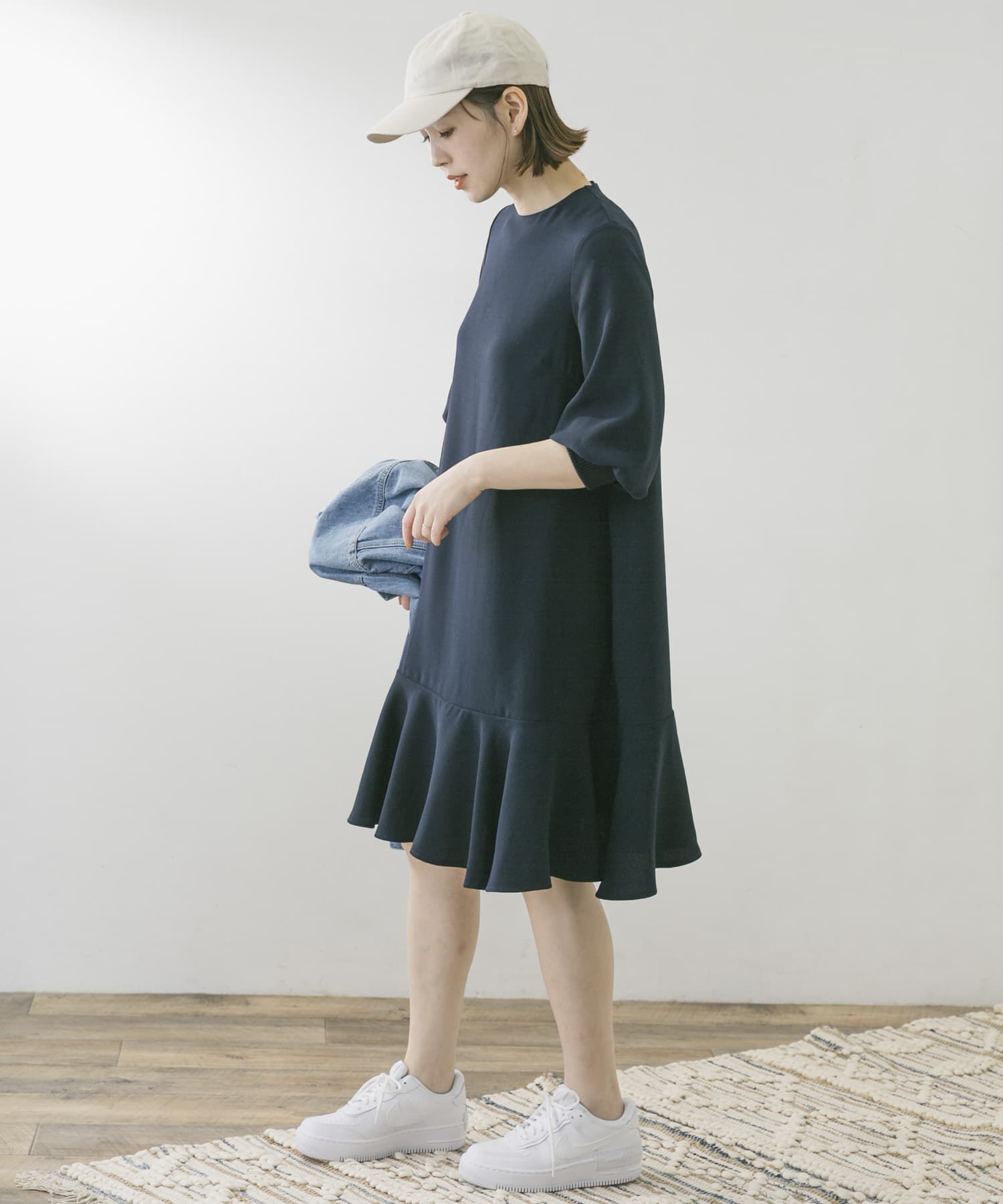 URBAN RESEARCH ROSSO「F by ROSSO　ジョーゼット裾フレアワンピース&there4;」|ワンピース|