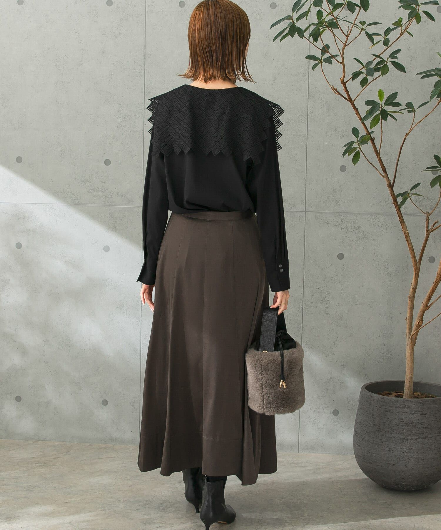 URBAN RESEARCH ROSSO「パネルラインサテンフレアスカート」|スカート|