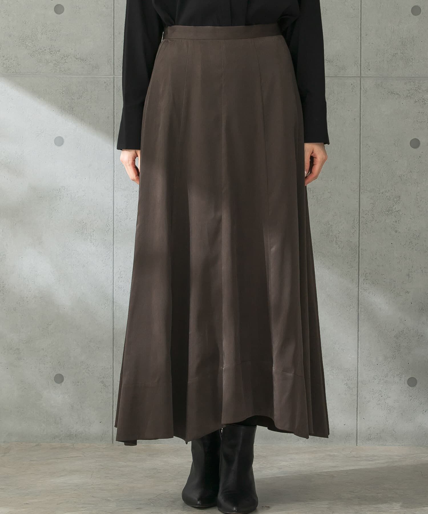 URBAN RESEARCH ROSSO「パネルラインサテンフレアスカート」|スカート|