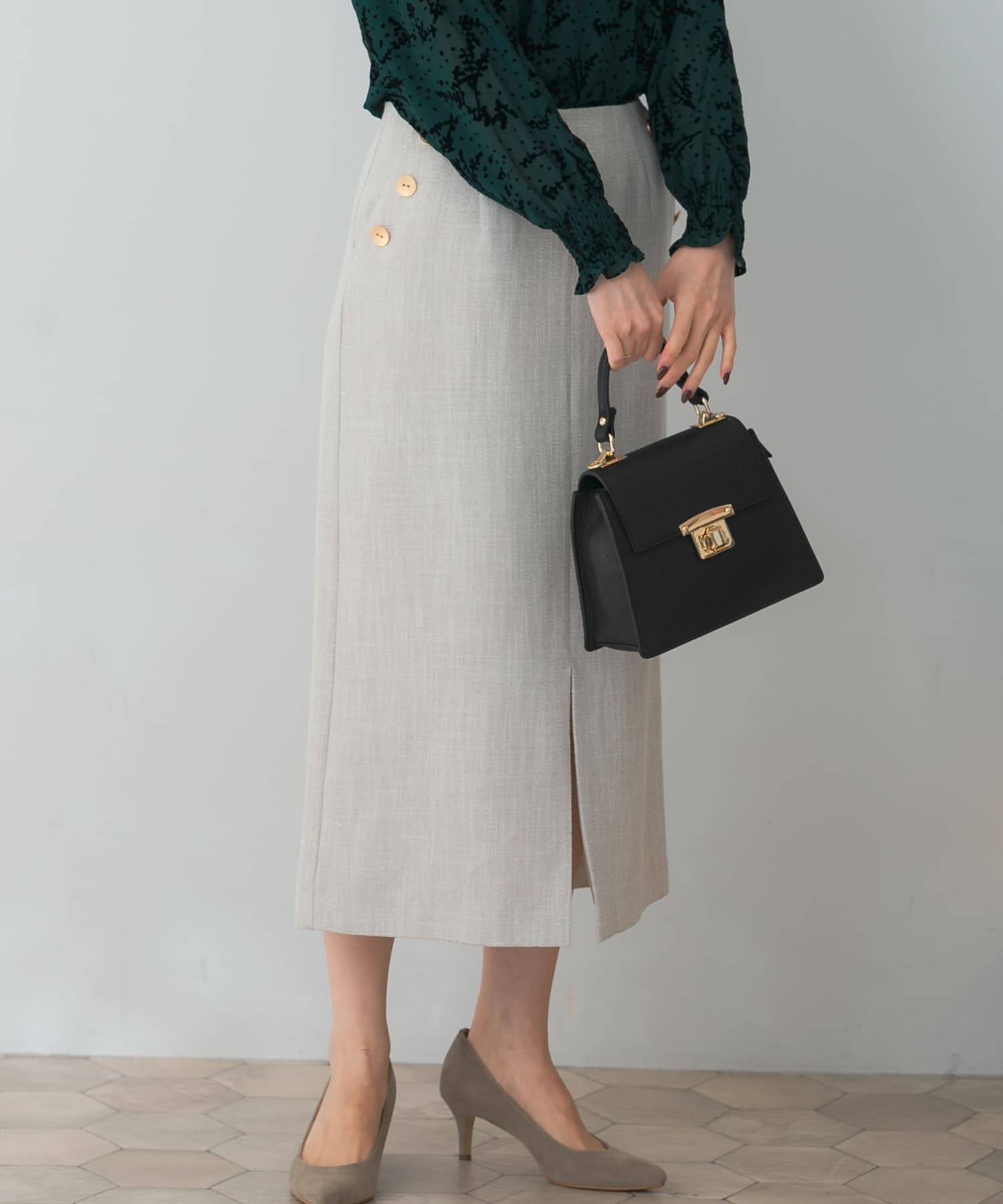 URBAN RESEARCH ROSSO「ボタンデザインタイトスリットスカート」|スカート|