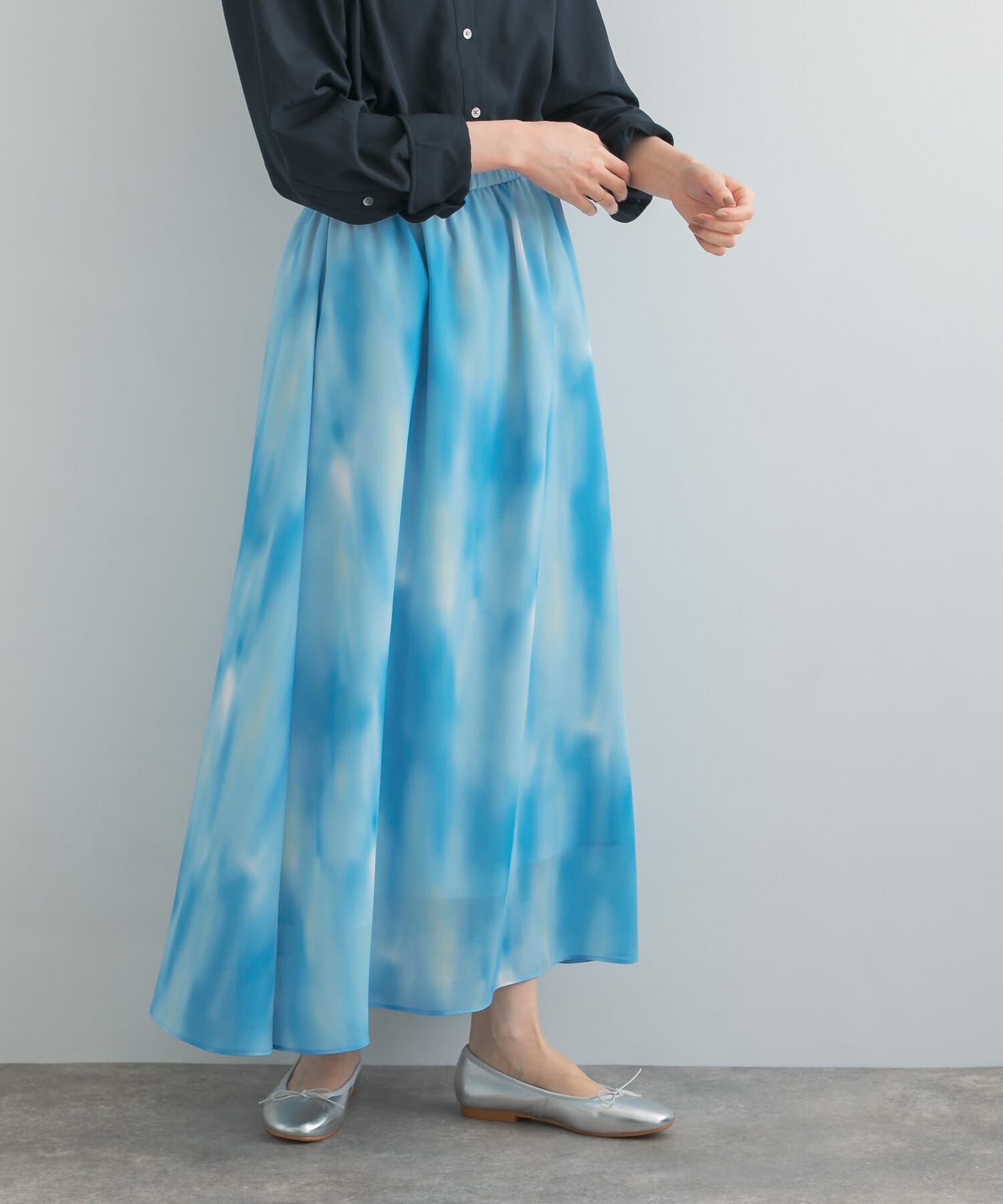 URBAN RESEARCH ROSSO「カラーグラデーションプリントスカート」|スカート|