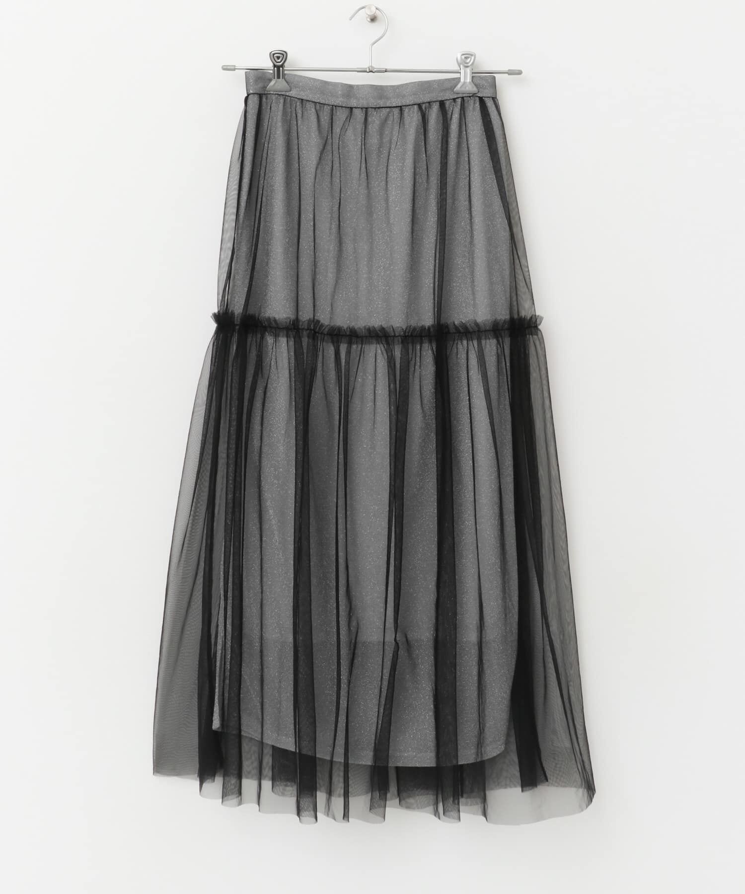 URBAN RESEARCH ROSSO「F by ROSSO　ラメチュールティアードスカート」|スカート|