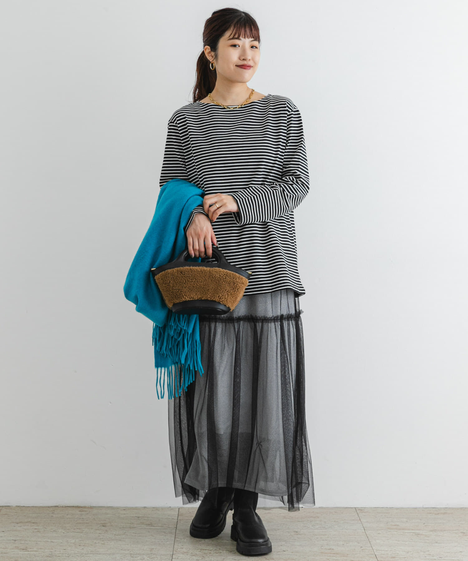 URBAN RESEARCH ROSSO「F by ROSSO　ラメチュールティアードスカート」|スカート|