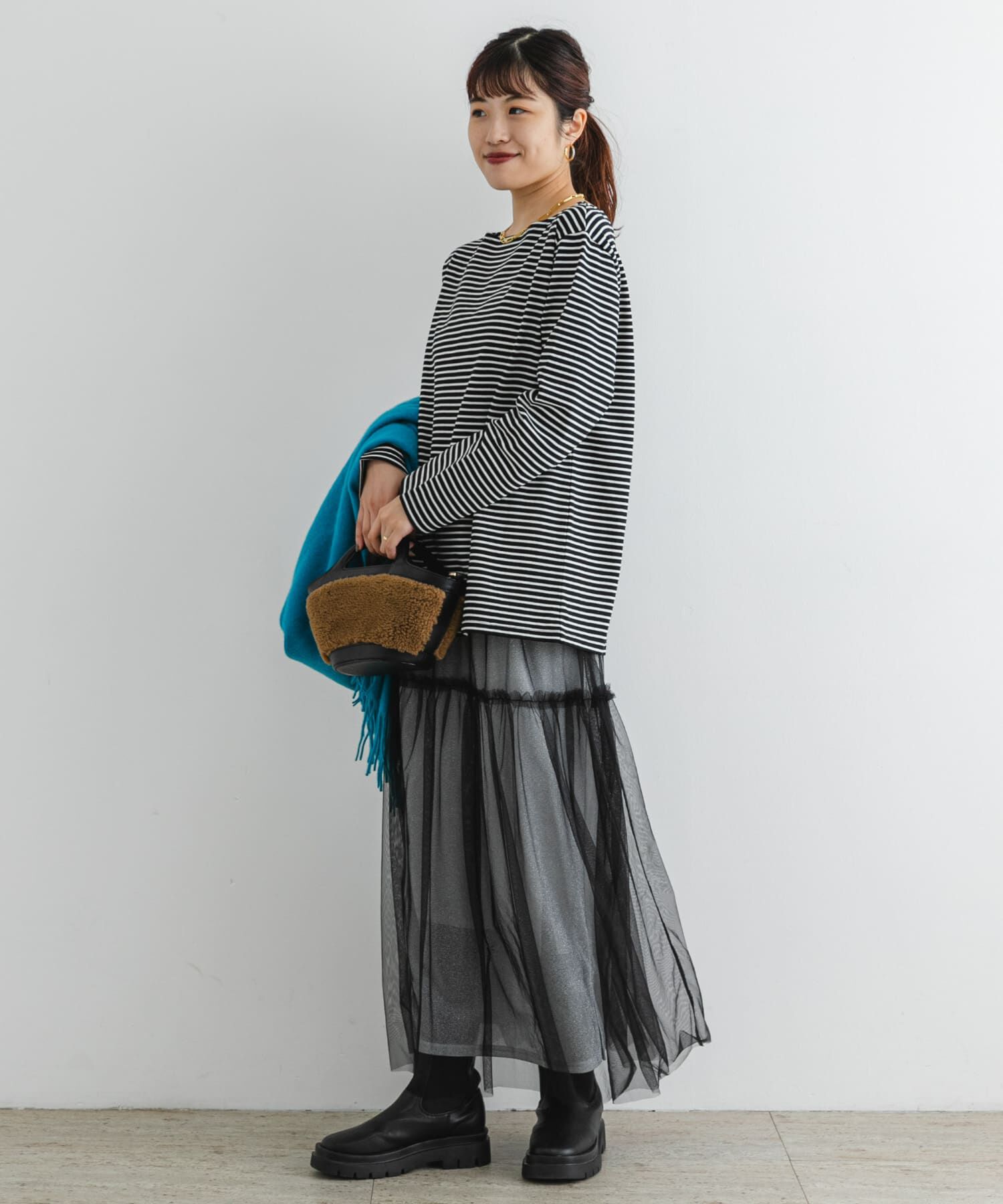 URBAN RESEARCH ROSSO「F by ROSSO　ラメチュールティアードスカート」|スカート|