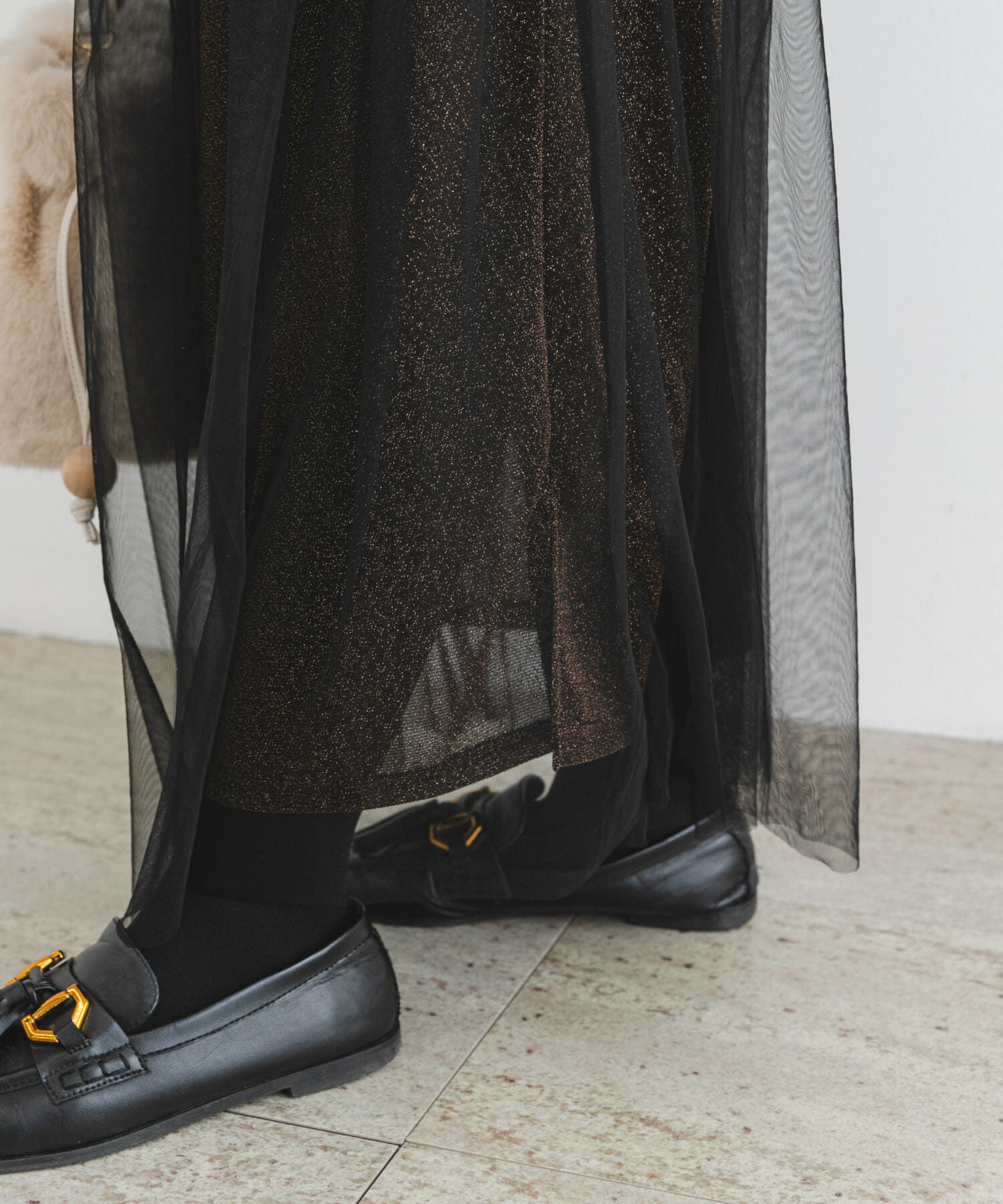 URBAN RESEARCH ROSSO「F by ROSSO　ラメチュールティアードスカート」|スカート|